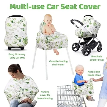 Soft Multi-Use Baby Car Seat Cover & Nursing Scarf