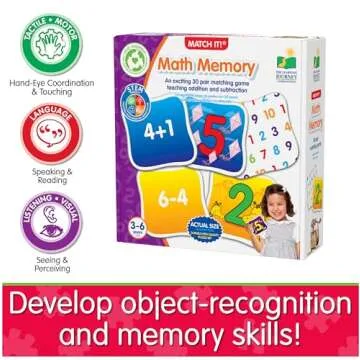 The Learning Journey: Match It! Memory - Mathematics - STEM Addition and Subtraction Game Helps to Teach Early Math Facts 30 Matching Pairs