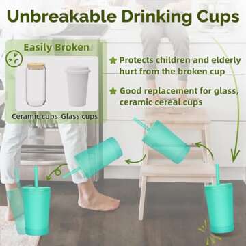 Eco-Friendly Homestockplus Wheat Straw Drinking Cups