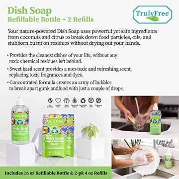 Truly Free Kitchen Cleaning Supplies Bundle - Natural & Organic
