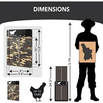 RUN-CHICKEN Door (Special Edition) Automatic Chicken Coop Door, Chicken Coop Door, Battery Powered, Run Chicken Automatic Door, Aluminum, Automatic Chicken Door Opener Model T50 (CAMO Brown)