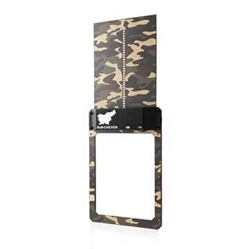 RUN-CHICKEN Door (Special Edition) Automatic Chicken Coop Door, Chicken Coop Door, Battery Powered, Run Chicken Automatic Door, Aluminum, Automatic Chicken Door Opener Model T50 (CAMO Brown)