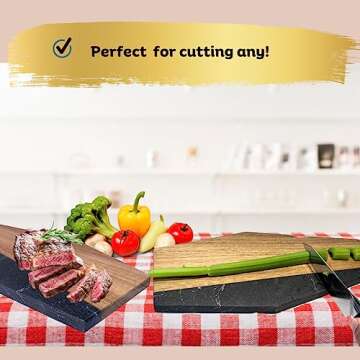 CASKKA Marble and Acacia Wood Coffin Charcuterie Board - Coffin Shaped Charcuterie Board - Coffin Tray - Coffin Serving Tray - Halloween Charcuterie Board - Charcuterie Boards with Handle