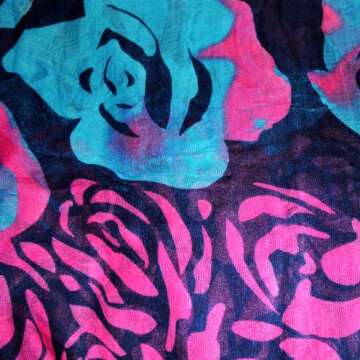 Scarf_tradinginc® Rose Chiffon Pareo Scarf Wrap Shawl Sarong Swimsuite Cover-up (Rose Blue)