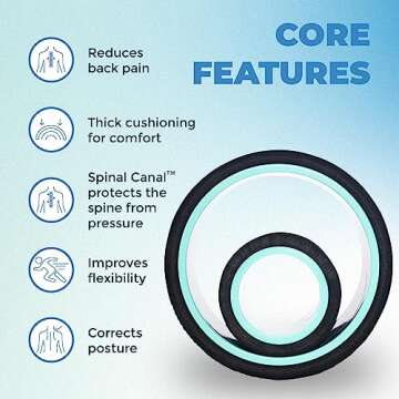 Chirp Wheel Foam Roller - Targeted Back Foam Roller for Neck & Back Pain Relief, Deep Tissue Muscle Massage, Trigger Point Round Design - High Density Tool for Physical Therapy & Exercise, 2-Pack