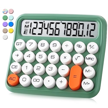 VEWINGL Mechanical Switch Calculator 12 Digit,Desktop Large Display and Buttons,Calculator with Larg...