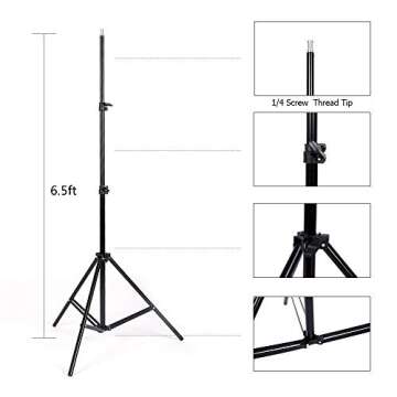 Kshioe Background Support System, Green Screen Kit, 1350W 5500K Umbrella Continuous Lighting Kit for...
