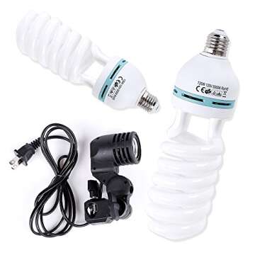 Kshioe Background Support System, Green Screen Kit, 1350W 5500K Umbrella Continuous Lighting Kit for Photo Studio Product, Portrait and Video Shoot Photography