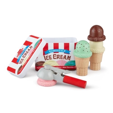 Melissa & Doug Scoop and Stack Ice Cream Cone Play Set