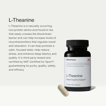 Momentous L-Theanine 200mg Capsules for Relaxation and Sleep