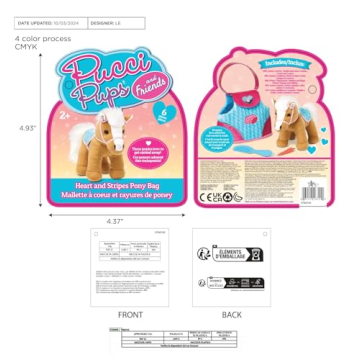 Pucci Pups 10 Inch Plush Horse Set with Pony Bag