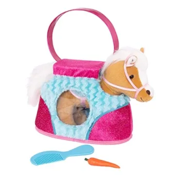 Pucci Pups 10 Inch Plush Horse Set with Pony Bag