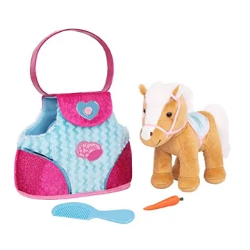 Pucci Pups 10 Inch Plush Horse Set with Pony Bag