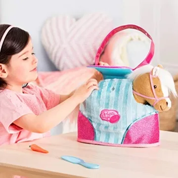 Pucci Pups 10 Inch Plush Horse Set with Pony Bag