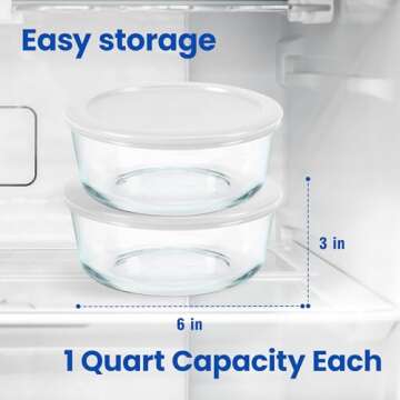 Ultimate Yogurt Containers 2 Pack - Versatile Glass Food Storage
