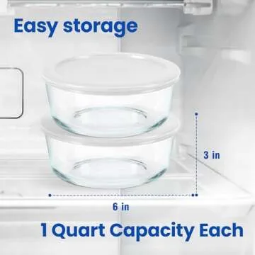 Ultimate Yogurt Containers 2 Pack - Versatile Glass Food Storage
