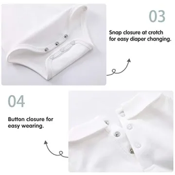 Pureborn Baby Bodysuit Cotton Peter Pan Collar 18-24m