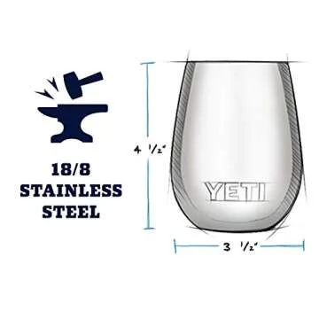 YETI Rambler 10 oz Stainless Steel Vacuum Insulated Wine Tumbler, 2 Pack, Seafoam