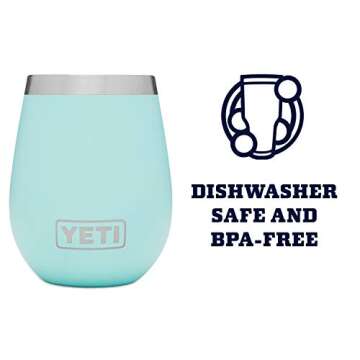 YETI Rambler 10 oz Stainless Steel Vacuum Insulated Wine Tumbler, 2 Pack, Seafoam