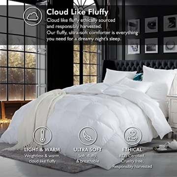 Luxurious Goose Down Fiber Comforter for All Seasons