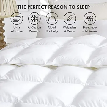 Luxurious Goose Down Fiber Comforter for All Seasons