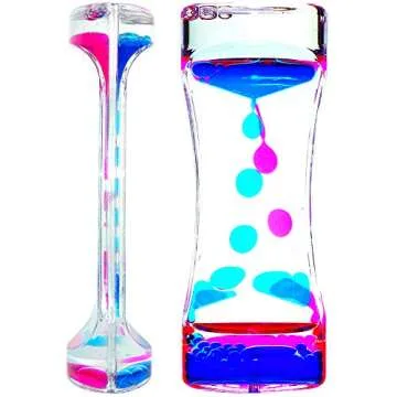 Liquid Motion Bubble Timer - Rectangular Sensory Relaxation Water Toy - Assorted Colors, 1 Piece by Big Mo's Toys
