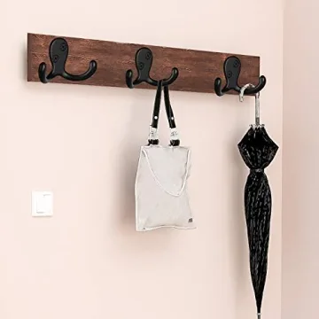 Heavy Duty Double Prong Coat Hooks for Home Organization