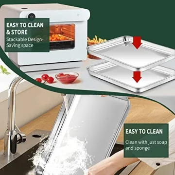 CEKEE Quarter Sheet Pan & Cooling Rack Set for Every Kitchen