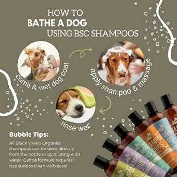 Black Sheep Organics Lavender & Geranium Shampoo for Itchy Dogs with Coconut Oil and Olive Oil- Gentle and Relaxing Natural Ingredients-Made in Canada