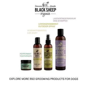 Black Sheep Organics Lavender & Geranium Shampoo for Itchy Dogs with Coconut Oil and Olive Oil- Gentle and Relaxing Natural Ingredients-Made in Canada