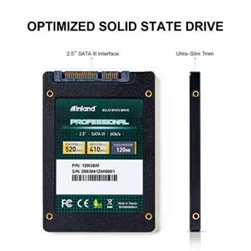 INLAND 120GB SSD 3D NAND SATA - High-Speed Storage Solution