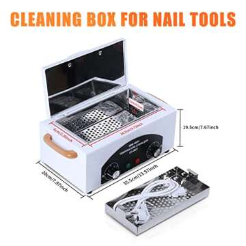AOBOO High Temperature Sterilizer Machine for Nail Tool Spa Pedicure tools Dry Heat Sterilizer Cabin...