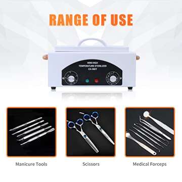 AOBOO High Temperature Sterilizer Machine for Nail Tool Spa Pedicure tools Dry Heat Sterilizer Cabinet Salon Hairdressing Tool Equipment Sterilizer Tweezers