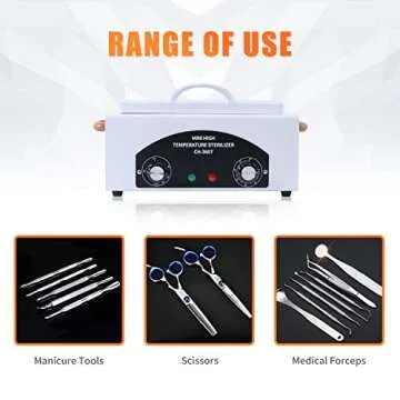 AOBOO High Temperature Sterilizer Machine for Nail Tool Spa Pedicure tools Dry Heat Sterilizer Cabinet Salon Hairdressing Tool Equipment Sterilizer Tweezers