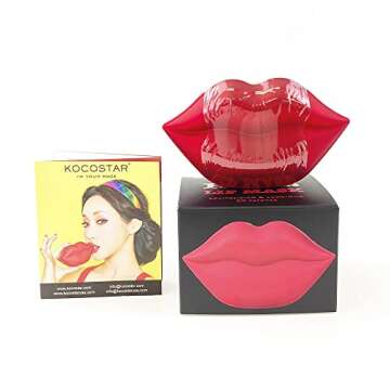 Plumping Rose & Collagen Lip Mask for Dry Lips, 20-Pack – Hydrate, Rejuvenate, & Nourish Lips – ...