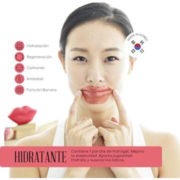 Plumping Rose & Collagen Lip Mask for Dry Lips, 20-Pack – Hydrate, Rejuvenate, & Nourish Lips – Hypoallergenic, Cruelty Free, & Paraben Free Lip Care Hydrogels with Natural Ingredients by KOCOSTAR