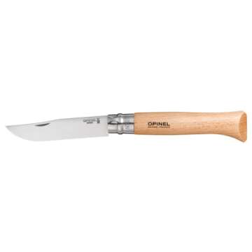 Opinel No. 12 Stainless Steel Pocket Knife, Beechwood Handle