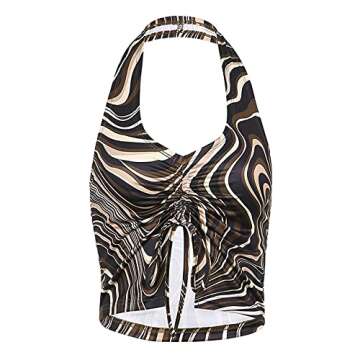 Trendy Sleeveless Tie Knot Crop Top for Summer Style