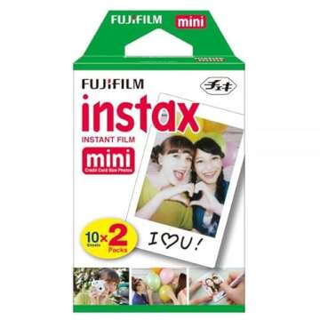 Fujifilm INSTAX Mini Instant Film (White) for Mini 8 9 11 Cameras w/Microfiber Cloth by Quality (20 ...