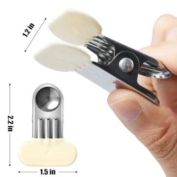 Chip Bag Clips for Food Storage, White Chip Clips Bag Clips Food Clips Bread, Upgrade Wide 1.5 Inche...