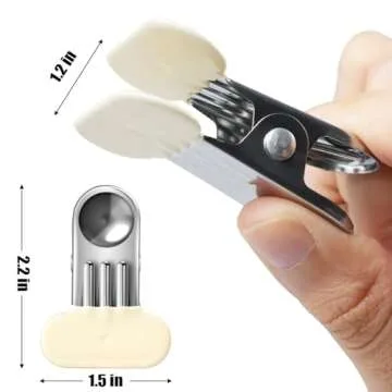 Chip Bag Clips for Food Storage, White Chip Clips Bag Clips Food Clips Bread, Upgrade Wide 1.5 Inche...