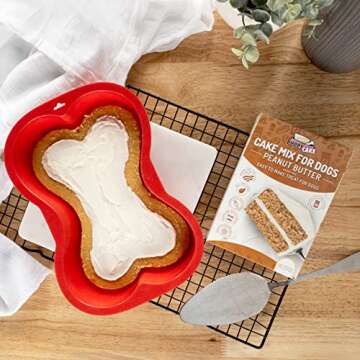 Puppy Cake Cake and Ice Cream All Natural Fluffy & Moist Dog Birthday Cake Kit in with Peanut Butter...