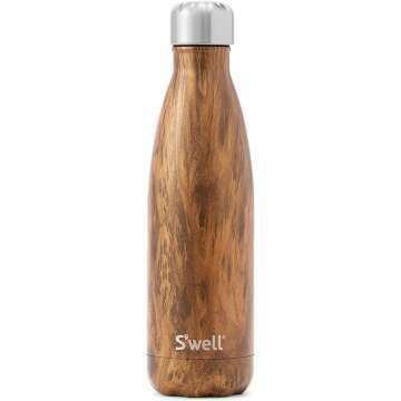S'well Teakwood Water Bottle - Insulated, 17 oz
