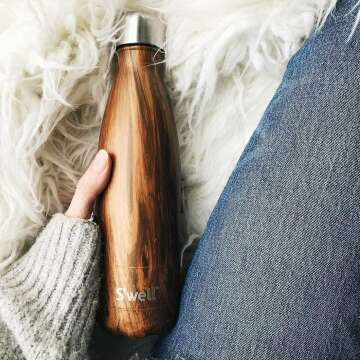 S'well Teakwood Water Bottle - Insulated, 17 oz