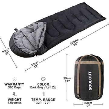 Versatile Waterproof Sleeping Bag for All Seasons Camping
