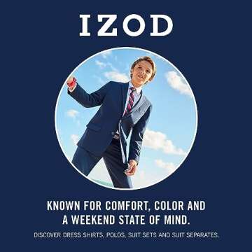 IZOD boys 4-piece Set With Dress Shirt, Bow Tie, Pants, and Jacket Suit, Dark Blue, 5 US