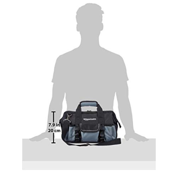 Durable Amazon Basics Tool Bag 12 Inch, Black & Gray