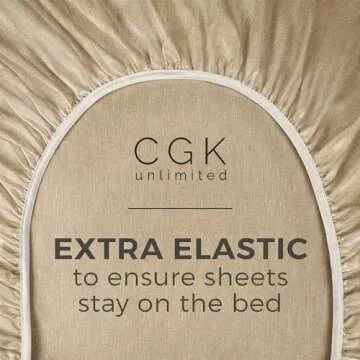 Twin Size Fitted Bed Sheet - Hotel Luxury Single Fitted Sheet Only - Fits Mattress Up to 16 - Extra Soft, Wrinkle Free, Breathable Sheet - Bottom Fitted Sheet - Heathered Tan Single Fitted Sheet Only