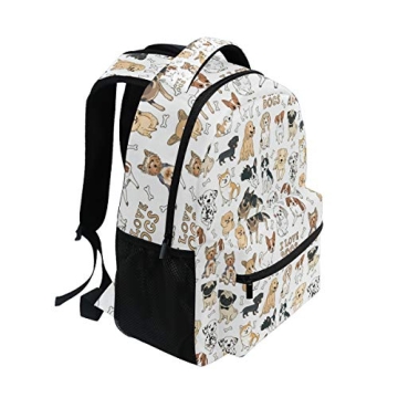 ALAZA Cute Doodle Dog Backpack for Kids School Bag