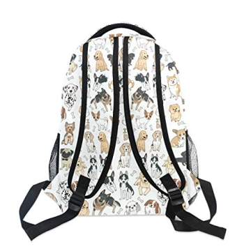 ALAZA Cute Doodle Dog Backpack for Kids School Bag
